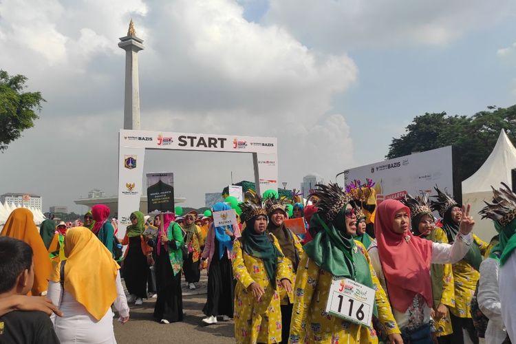2.500 Emak-emak Sambut Bulan Ramadhan dengan Ikut Pawai Tarhib di Monas